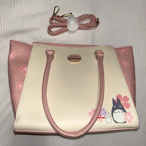 Totoro Pink and Cream Shoulder Bag. - Picture 5 of 5
